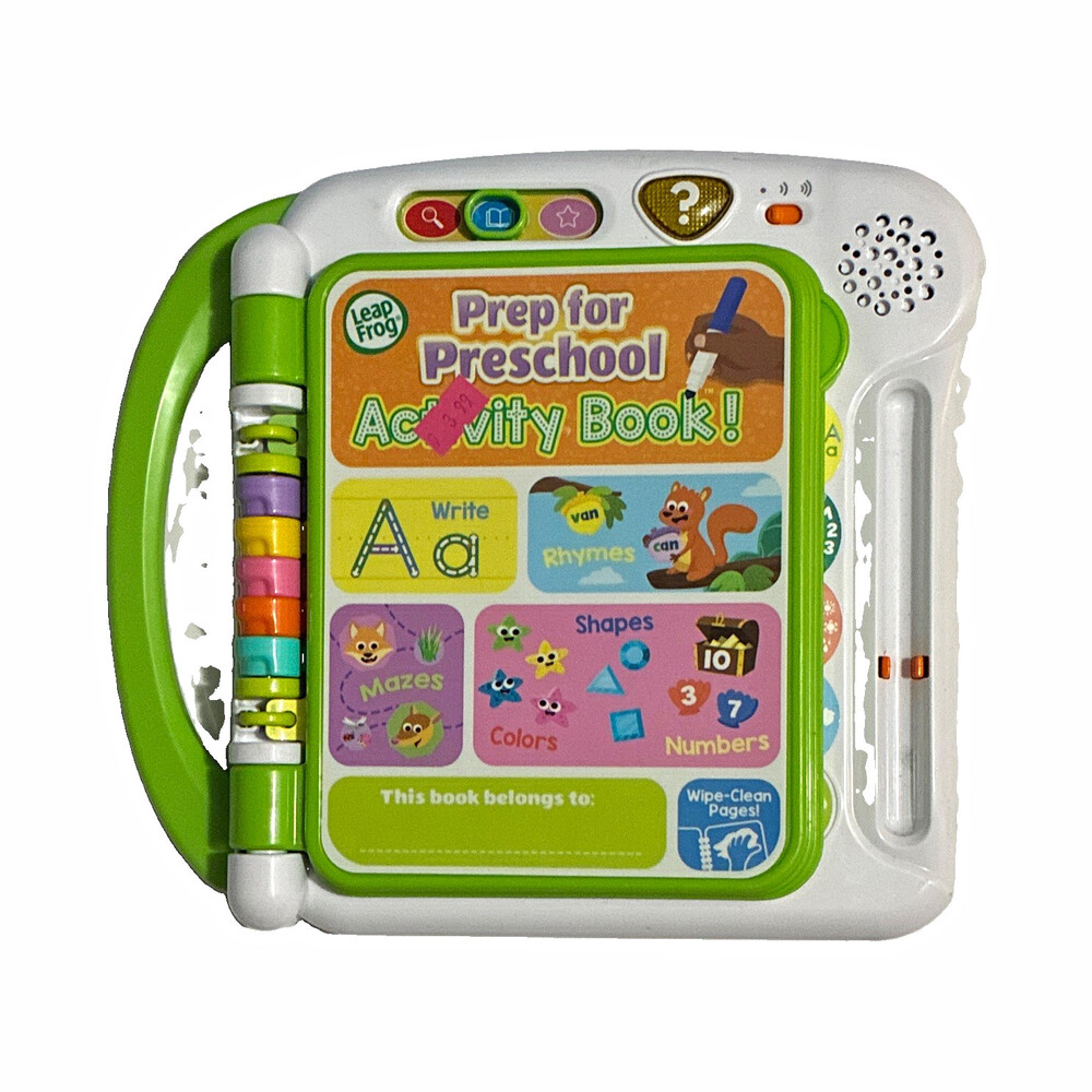 LeapFrog Preschool Electronic Learning Activity Book Wipe-Clean, Ages 3-5